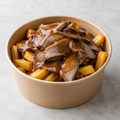 Illustrative image of chips topped with roast beef and gravy